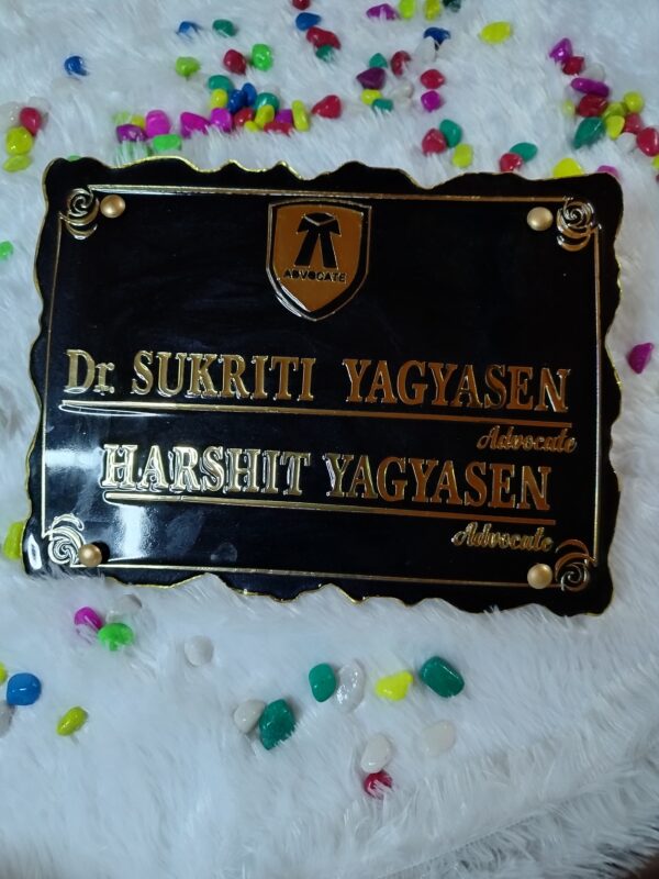 Rectangle Agate Resin Name plate  - Image 2