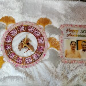 Wall Clock with Photo Frame