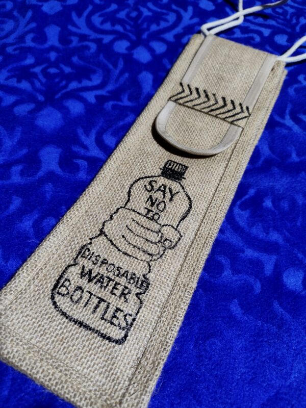 Hand Painted Jute Bottle Bags - Image 6