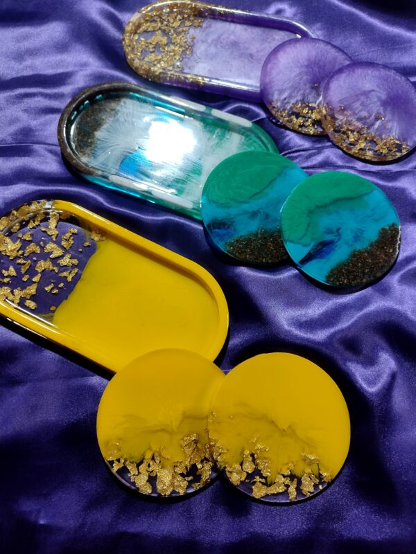 Trinket Tray with Coasters - Image 3