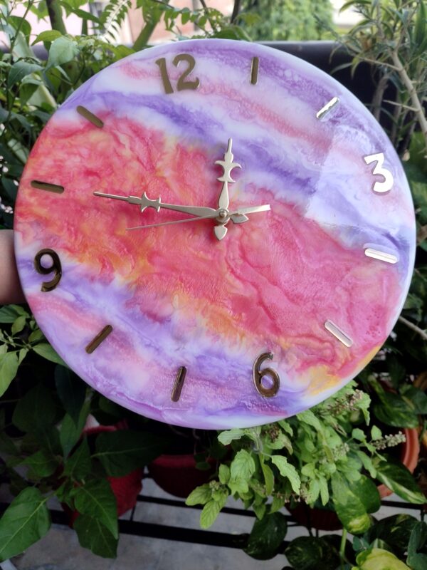 Colorful Round Resin Wall Clock