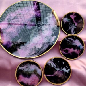 Galaxy Theme Round Tray