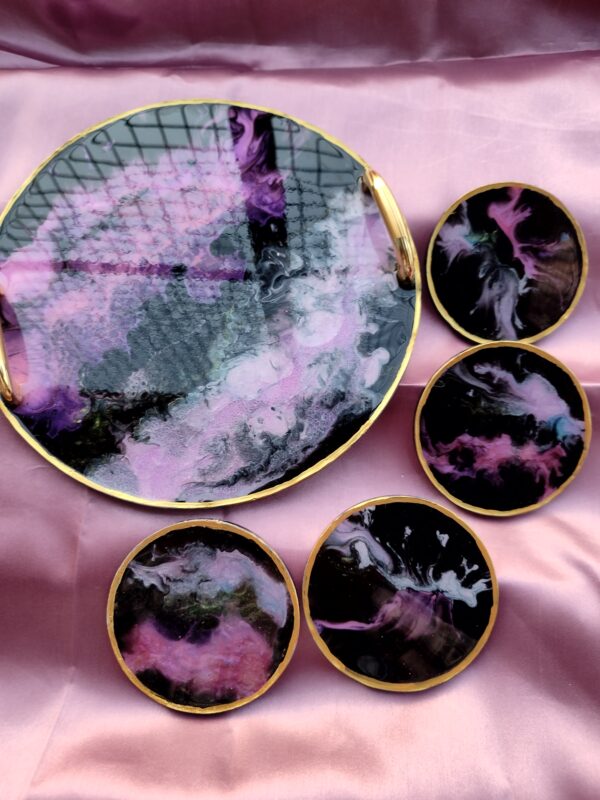 Galaxy Theme Round Tray