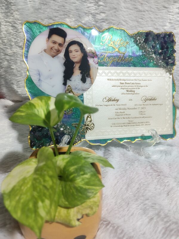 Resin Wedding Card Preserve