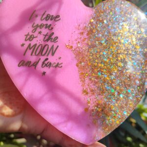 Pink Resin Heart