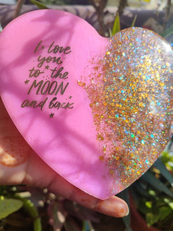 Pink Resin Heart