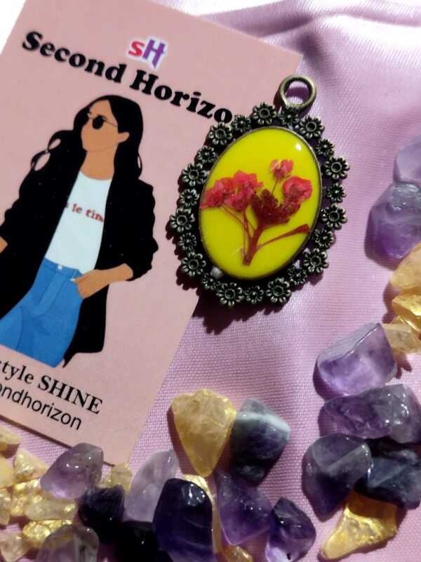 Real Flowers Resin Pendant