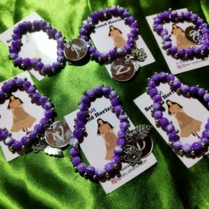 Bracelets with Charm and Glass Beads