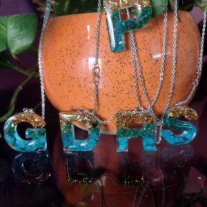 Resin Pendant with Chain