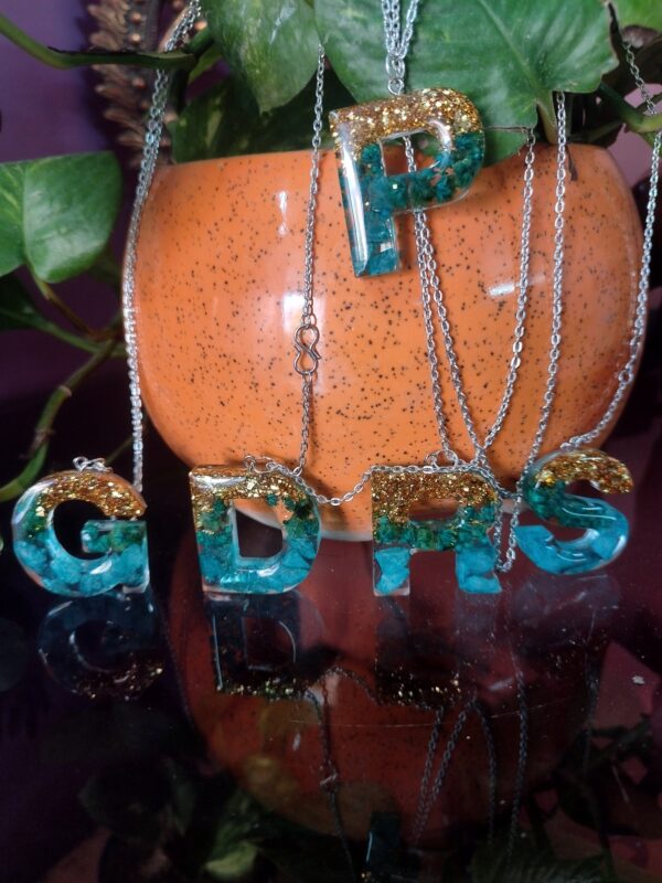 Resin Pendant with Chain