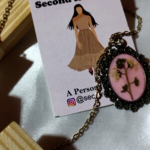 Resin Pendant with Real Flowers