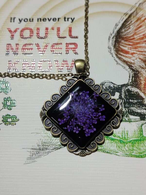 Resin Pendant with Real Flowers - Image 8
