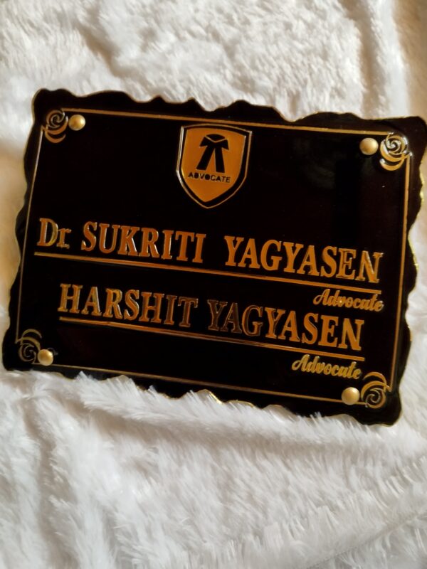 Rectangle Agate Resin Name plate  - Image 4