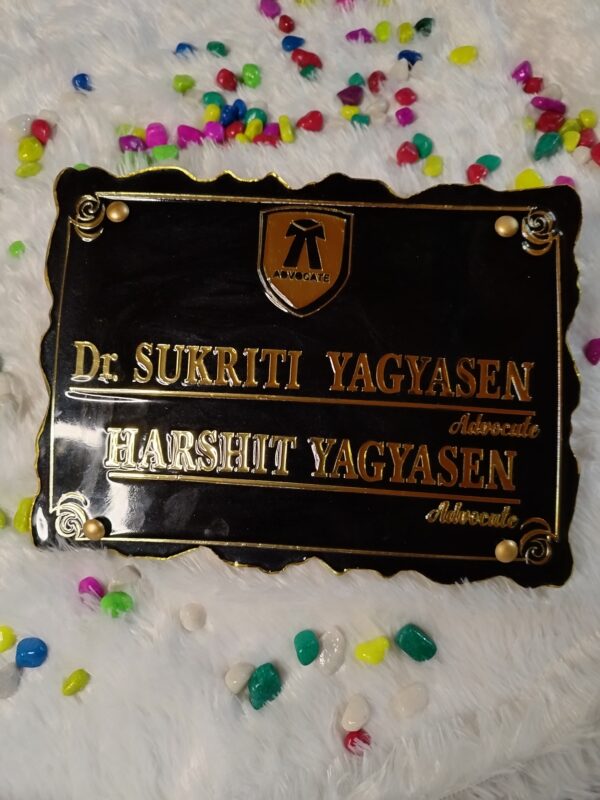 Rectangle Agate Resin Name plate  - Image 5