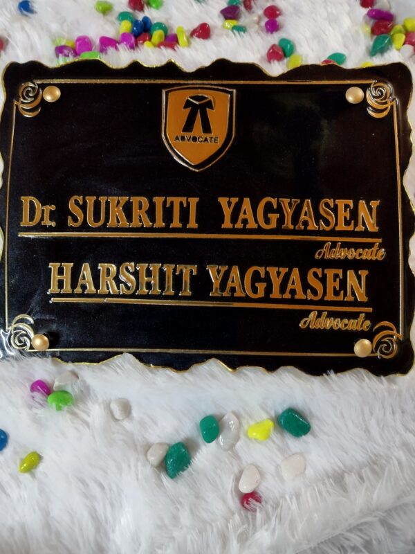 Rectangle Agate Resin Name plate  - Image 3