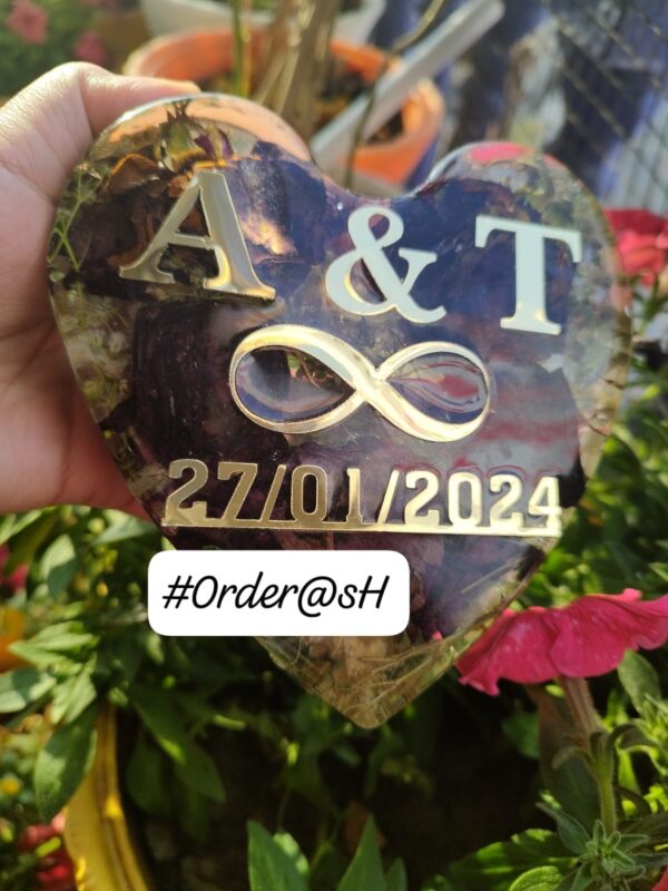 Resin Heart Flower Preservation