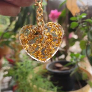 Golden Resin Key Chain