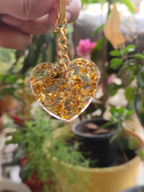 Golden Resin Key Chain
