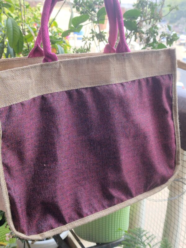 Maroon Beige Big Size Bag