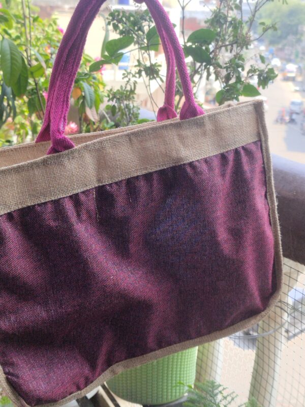 Maroon Beige Big Size Bag - Image 3