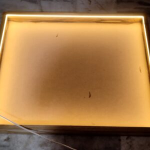 Teak  Wood Frame with LED