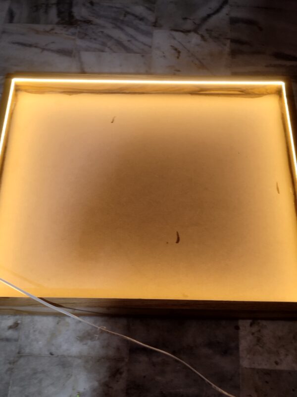 Teak  Wood Frame with LED
