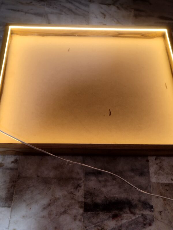 Teak  Wood Frame with LED - Image 3