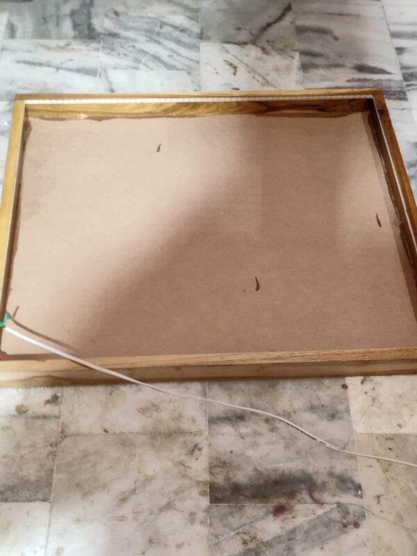 Teak  Wood Frame with LED - Image 4
