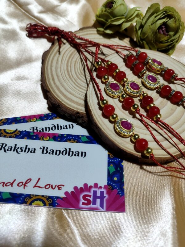 Bond & Blink - Rakhi with Charms and Pearls - Image 7
