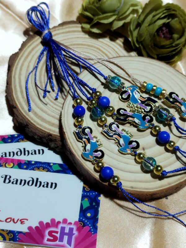 Bond & Blink - Rakhi with Charms and Pearls - Image 3