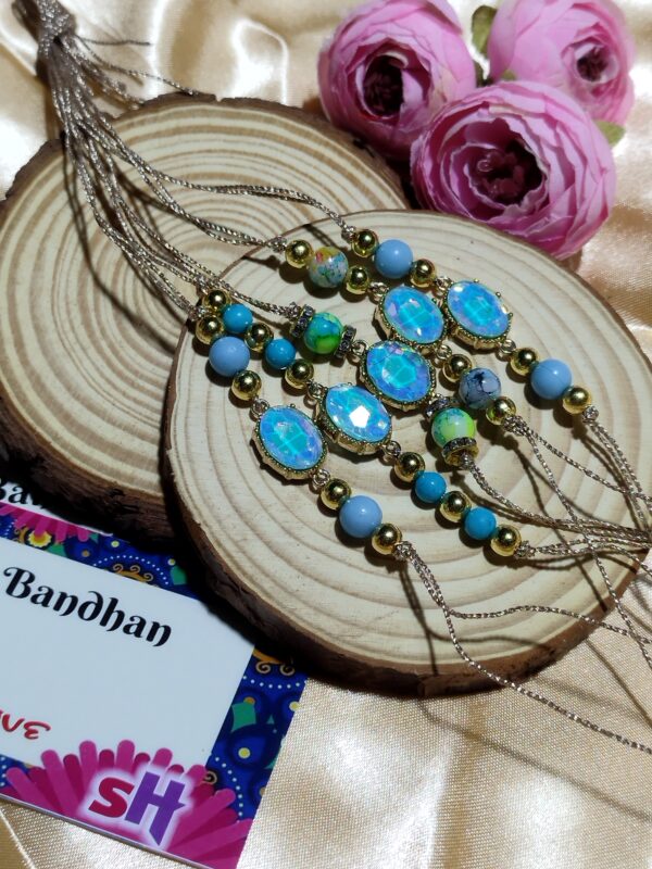 Bond & Blink - Rakhi with Charms and Pearls - Image 9
