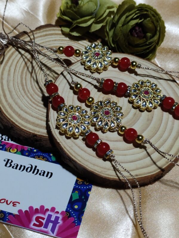 Bond & Blink - Rakhi with Charms and Pearls - Image 16