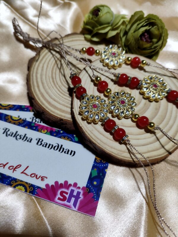 Bond & Blink - Rakhi with Charms and Pearls - Image 17
