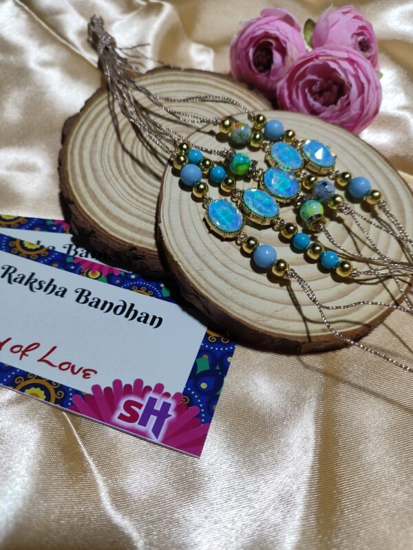Bond & Blink - Rakhi with Charms and Pearls - Image 10