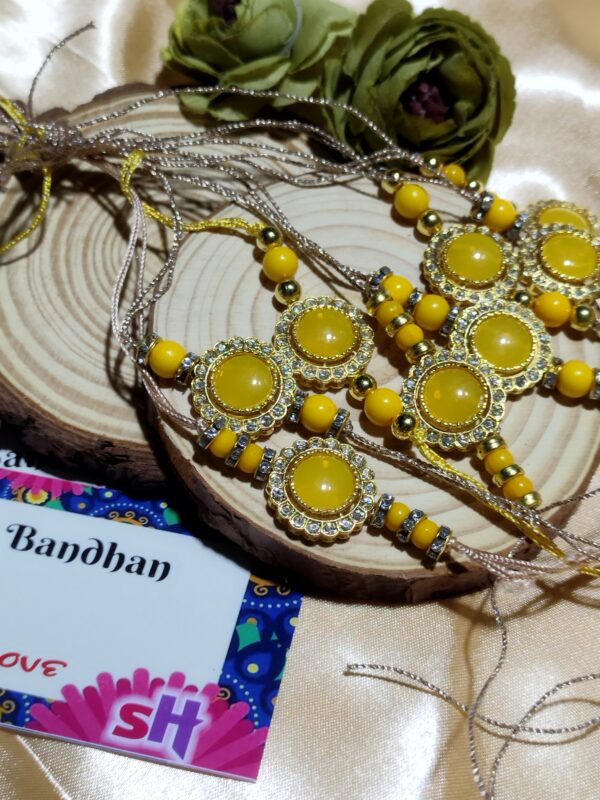Bond & Blink - Rakhi with Charms and Pearls - Image 11