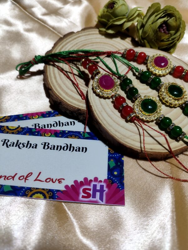 Bond & Blink - Rakhi with Charms and Pearls - Image 12
