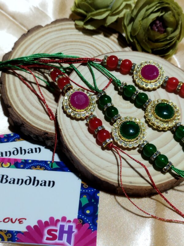 Bond & Blink - Rakhi with Charms and Pearls - Image 13