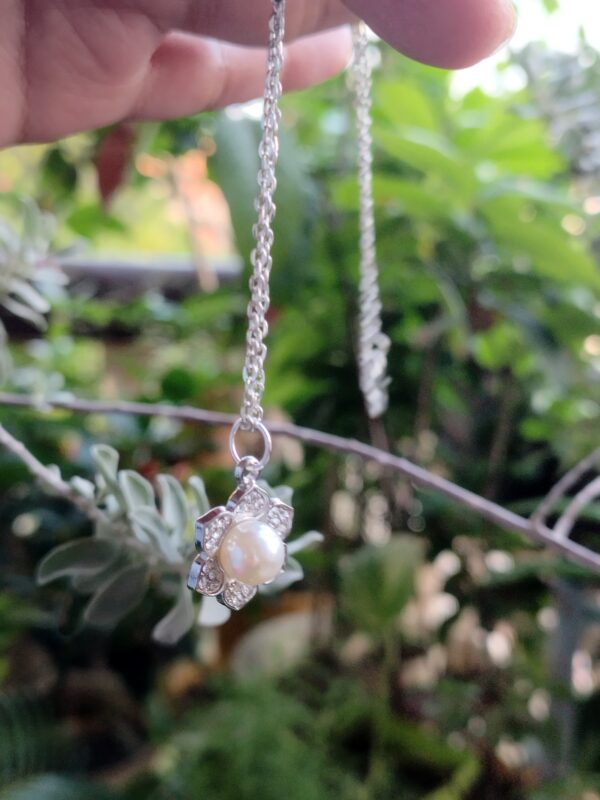 Elegance Encased in Resin - Resin and Metal Pendant - Image 6