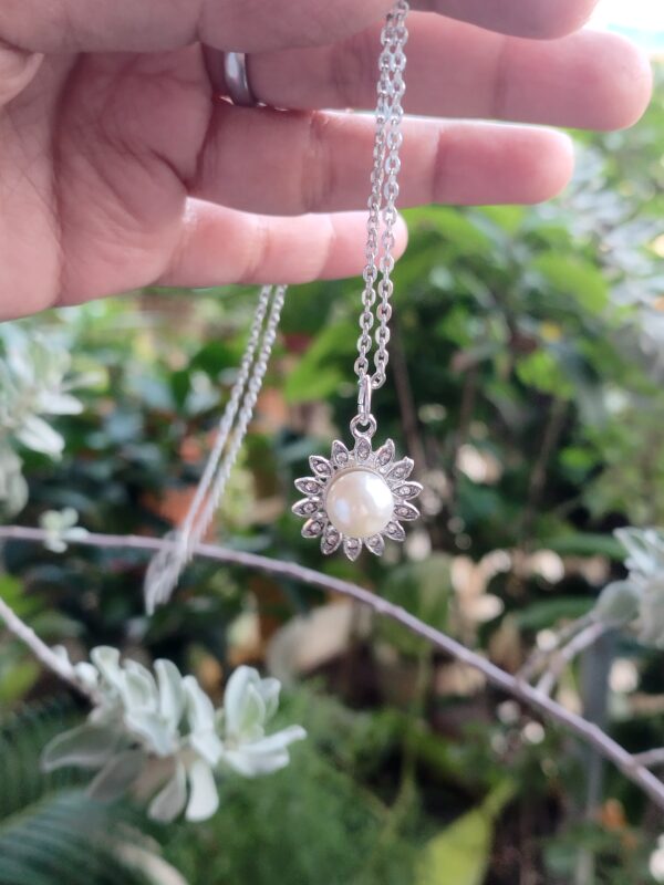 Elegance Encased in Resin - Resin and Metal Pendant - Image 9
