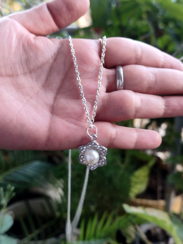 Elegance Encased in Resin - Resin and Metal Pendant - Image 8