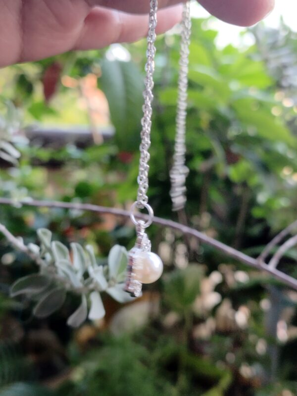 Elegance Encased in Resin - Resin and Metal Pendant - Image 5
