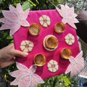 Square Elegance, Radiant Glow - Rangoli