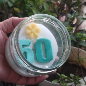 Golden Milestone Jar Candle
