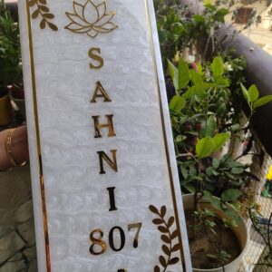 Pearl Luxe Resin Name Plate