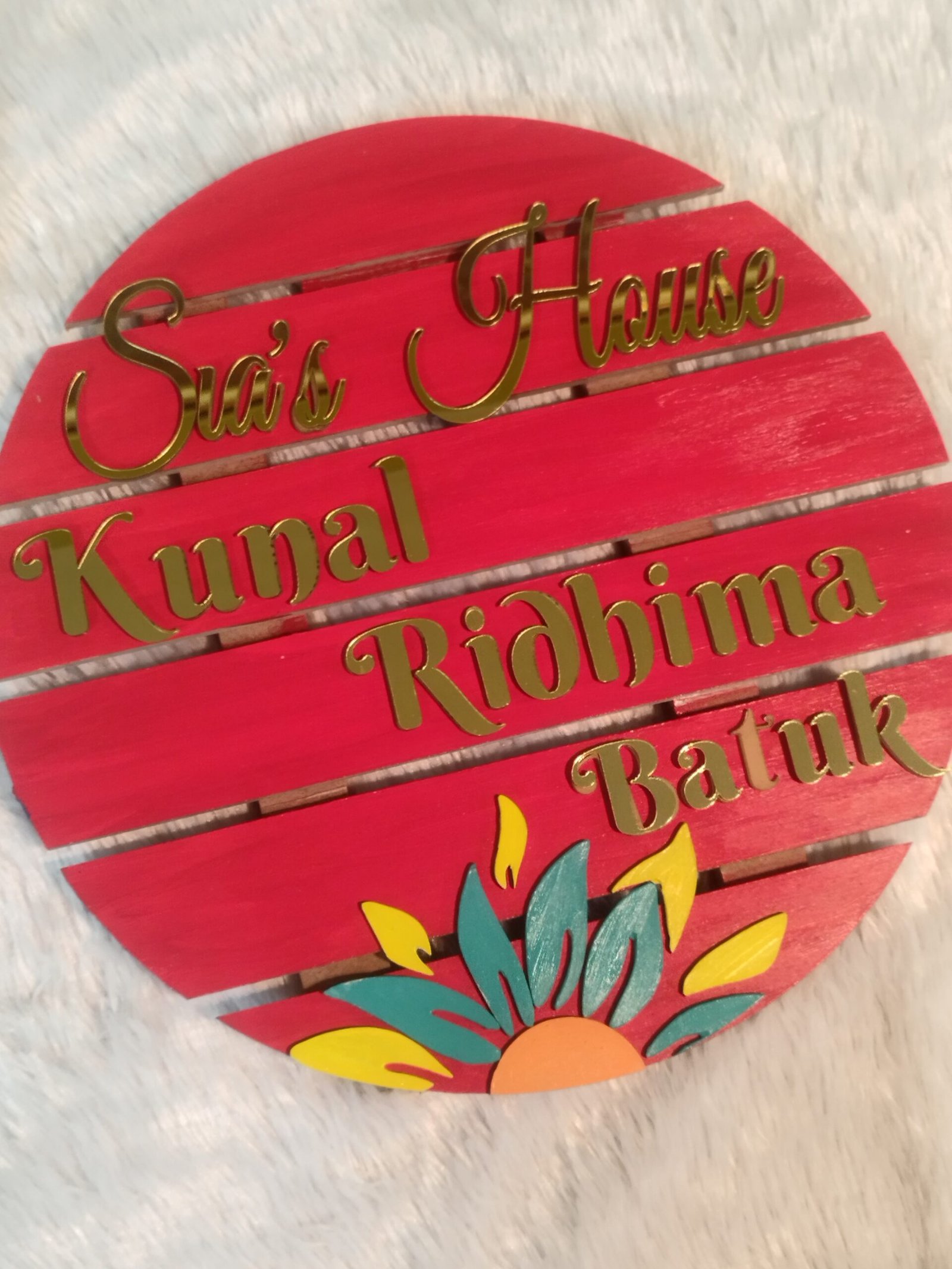 Wooden Petal Identity Plaque - Image 3