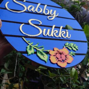 Wooden Petal Identity Plaque