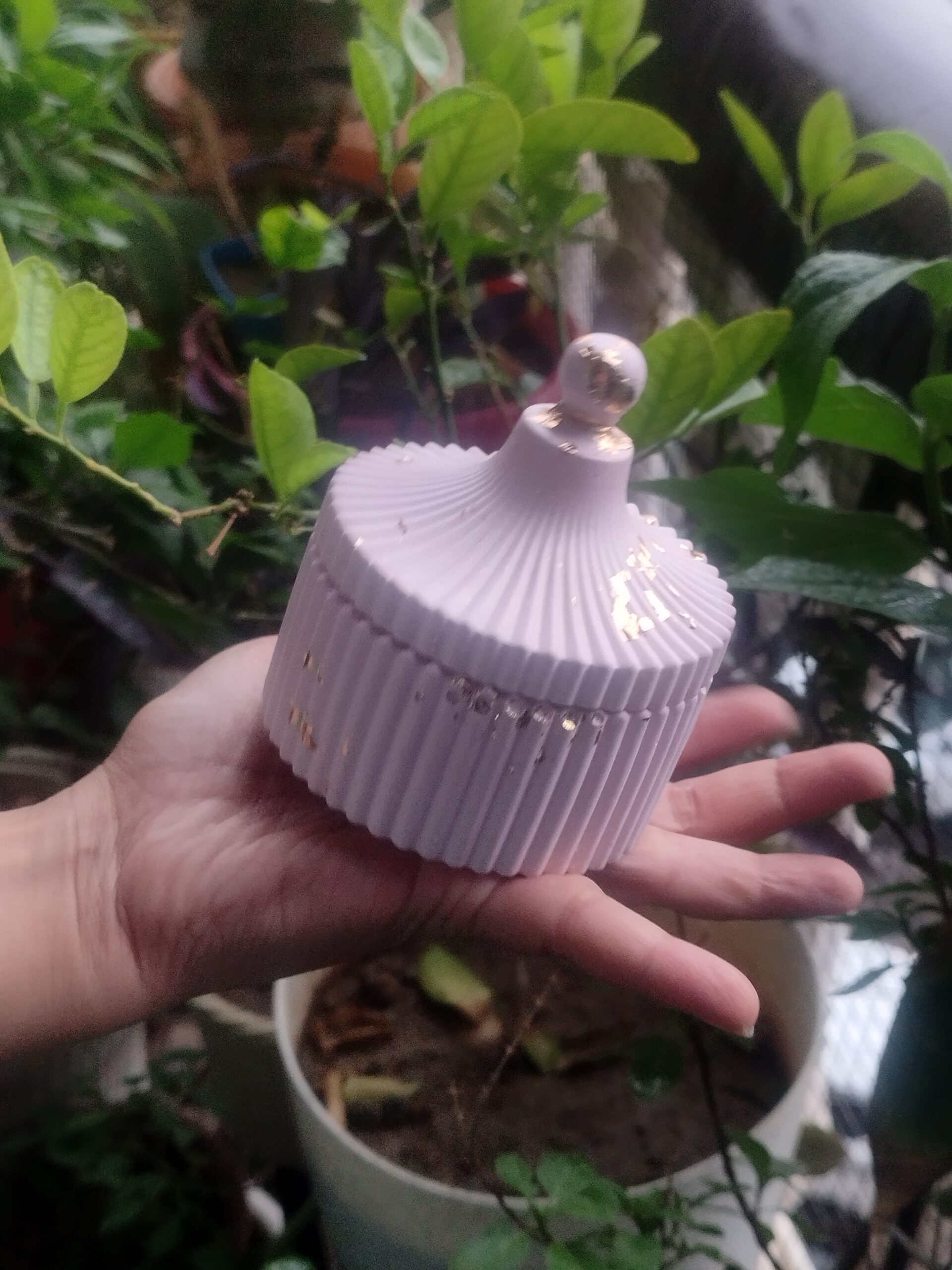 Luxe Concrete Storage Jar with Lid - Image 6