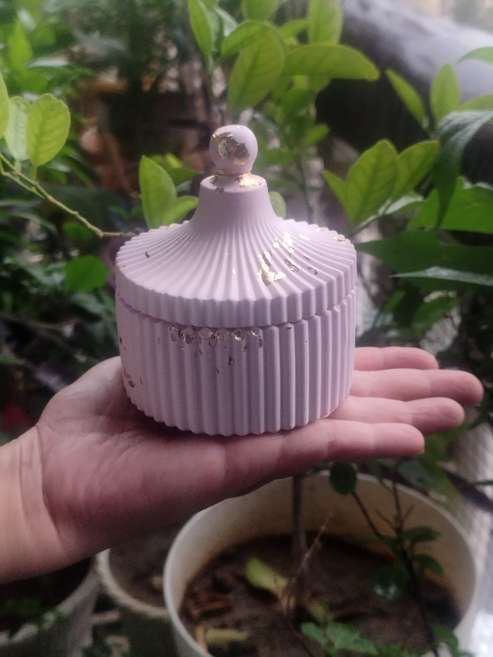 Luxe Concrete Storage Jar with Lid - Image 5