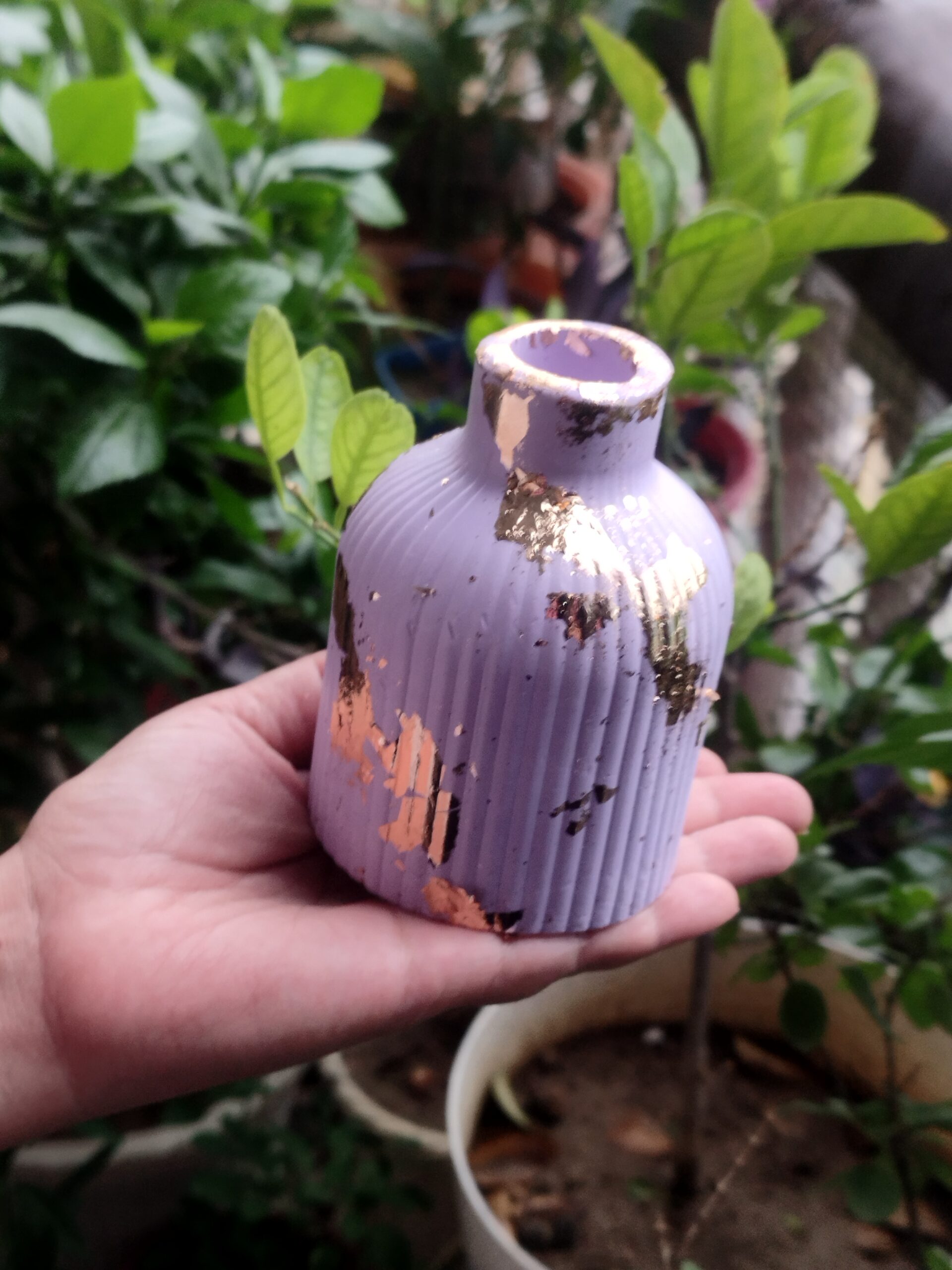 Lavender Luxe Concrete Bud Vase
