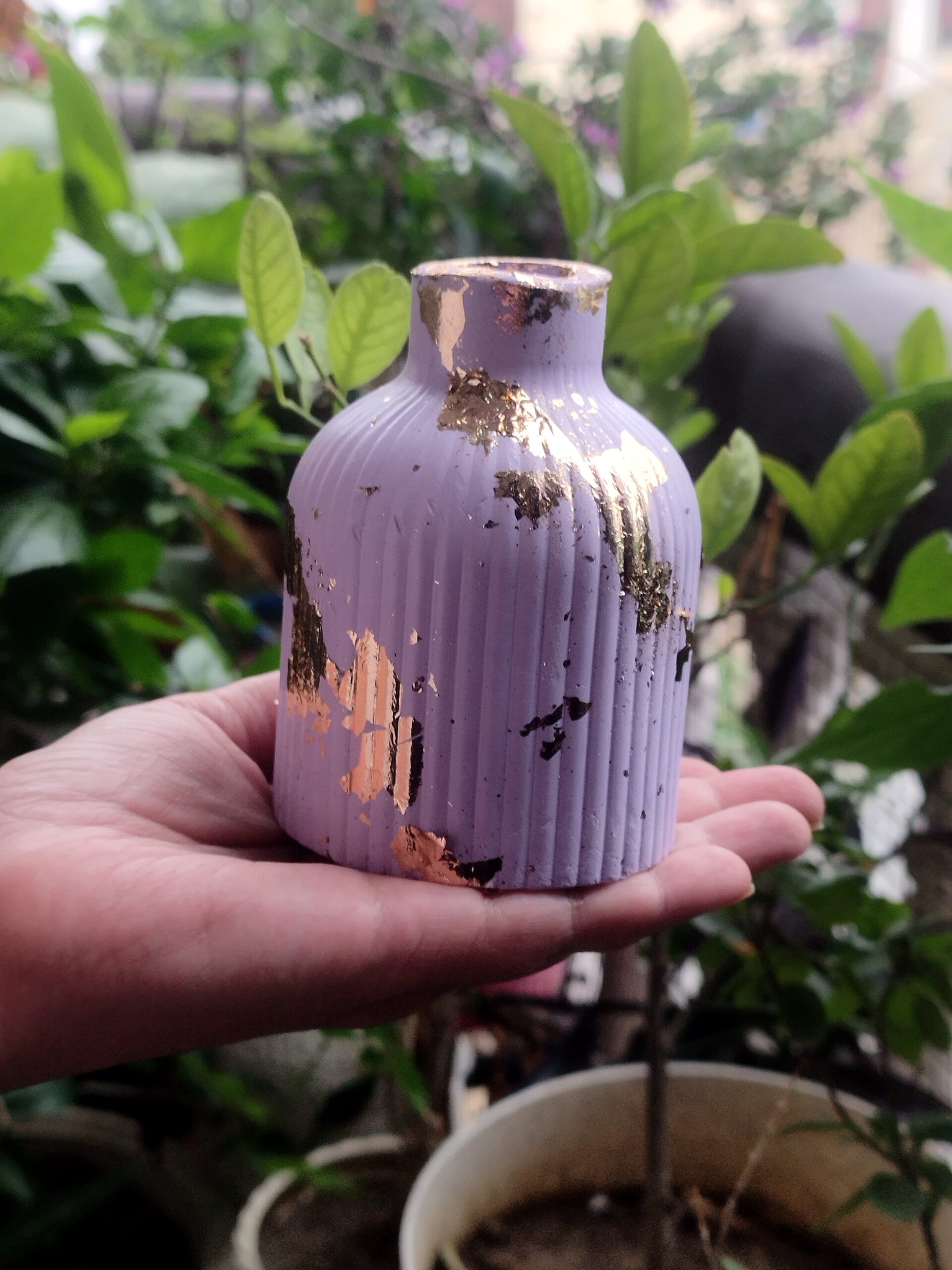 Lavender Luxe Concrete Bud Vase - Image 5